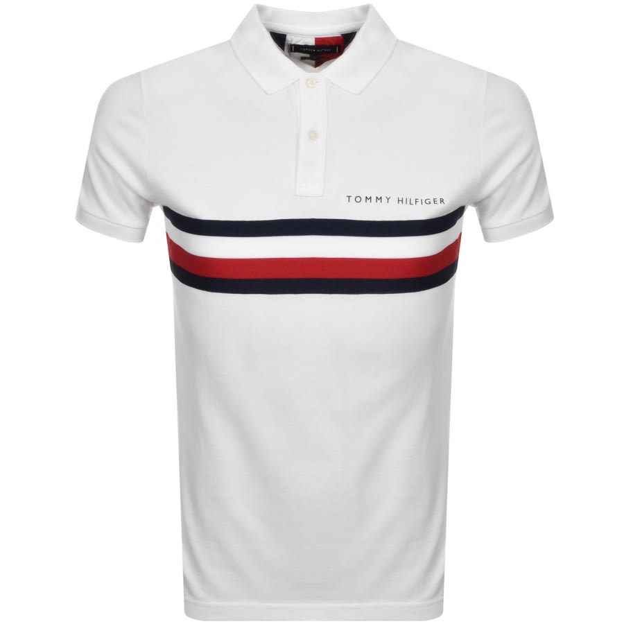 Alternative Image for ProductTommy Hilfiger Global Stripe Polo T Shirt White1